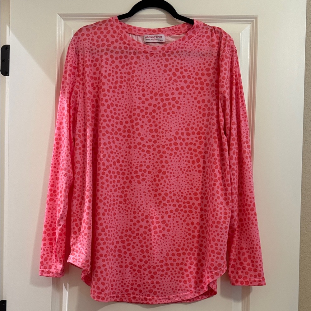 Vibrant Pink Polka Dot Blouse